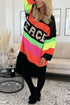 'Inara' V-Neck Long Sleeve Sweater Dress - Celes Fashion